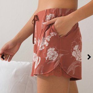 SOMA | Cool Nights Lace Trim Pajama Shorts | S
